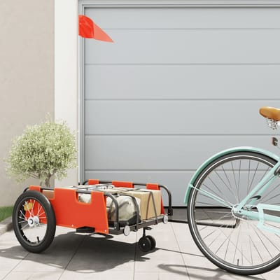vidaXL - Fietstrailer - oxford - stof - en - ijzer - oranje
