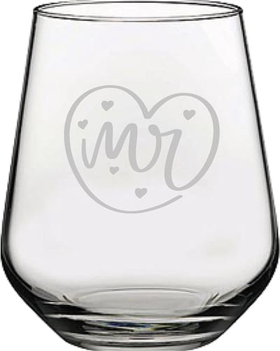 Gegraveerde drinkglas 42,5cl Mr. In hartje