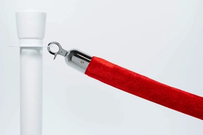 Afzetkoord Velours Luxe | Rood - Chromen sluiting