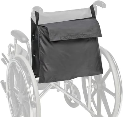 rolstoeltas voor achter, 43 x 43 cm grote opbergrugzak van waterdichte Oxford-stof met reflecterende strepen, praktische transporttas voor rolstoel, rollator en scooter