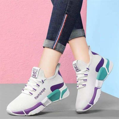 Nieuwe Oude Peking Stoffen Schoenen Comfortabele Damesschoenen Lente en Herfst Veelzijdig Veters Comfortabel Lichtgewicht Sportschoenen 36 white