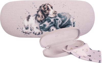 Brillenkoker Wrendale - 'Growing Old Together' Spaniel and Labrador Glasses Case - Brillenhoes