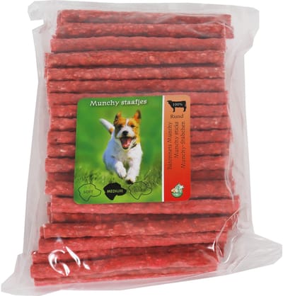 Merkloos Munchy Rood 5 INCH 12 CM 9/10 MM 100 ST