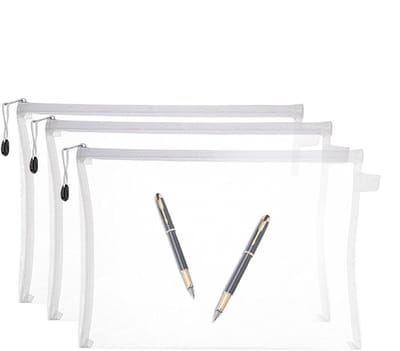 Opbergzakken Set - Nylon Hoezen - Puzzels Opbergen - Transparant Design - 3 Stuks - Transparant