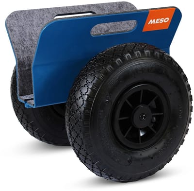 MESO Platenroller 300mm - Rubber wielen - Rubber klemplaten - Max 300kg - Platentransport - Glasroller - Plaatroller