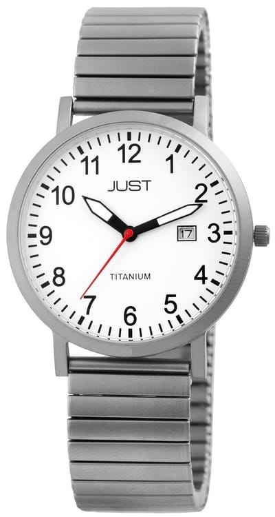JUST Herenhorloge titanium Luke, datumweergave