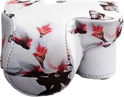 Compacte Beschermhoes voor Sony A6400 A6100 A6000 A6300 Camera, Op maat gemaakte PU Leren Tas, Ideaal voor Reizen en Bescherming, Wit