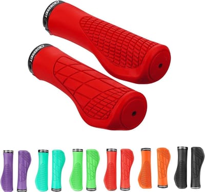 Ergonomische Stuurgrepen - Fietshandvatten MTB - Comfortabel Fietsen - Premium Siliconen Materiaal - 13.97 cm - Rood