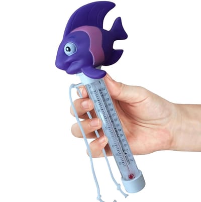 Zwembad Temperatuurmeter - Waterthermometer Drijvend - Waterkwaliteit Controleren - Duidelijk Afleesbaar - 21.8 Centimeter - Visvorm