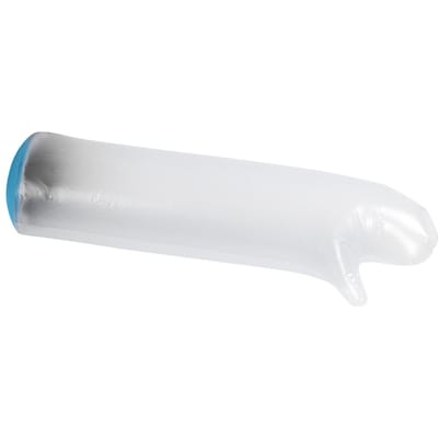 Manchon de protection de douche en PVC pour adulte, bras court P2201 55 cm pour anneaux de matériel de plongée bleu, manchon de protection de douche en PVC pour adulte court Adults Short Arm white