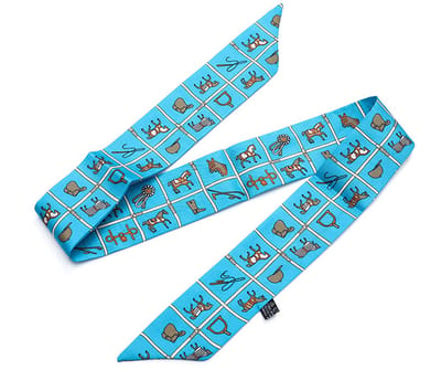 Langwerpig Mode-Accessoire met Tijdloos Grafisch Patroon en Schuine Uiteinden (86x5cm) - Stijl 2