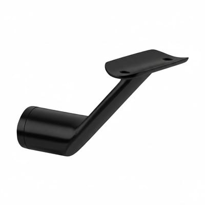 leuningdrager Trapleuninghouder RVS Gecoat RAL 9005 Rond 38–45 mm – Leuningdrager Wandmontage