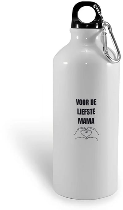 Hacebo® - voor de liefste mama waterfles - Mama - cadeau mama - cadeau - verjaardag mama - moederdag - beste moeder - water fles - 400ML