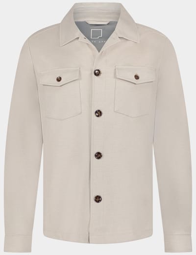Born With Appetite Overshirt Grijs Dustin Shirtjacket 25114DU89/190 pebble