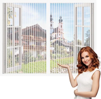 Magnetisch Hor - Vliegendeur Hor - Insecten Buiten Houden - Zonder Boren - 79x107cm - Wit