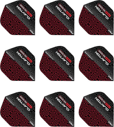 Dartflights Set Rood en Zwart Premium Kwaliteit (9 Stuks)