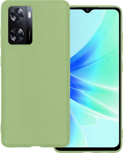 Hoesje Geschikt voor OPPO A57s - Sterk & Shockproof - Hoes Cover - Siliconen Case - Groen