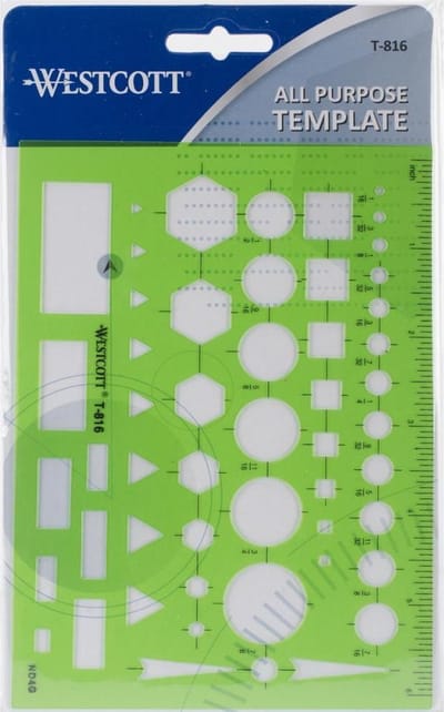 Westcott- All Purpose tekensjabloon - groen - 1 stuks