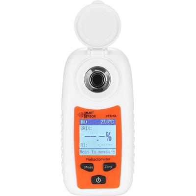 SMART SENSOR ST335A LCD Digitale Refractometer Draagbare Handheld Honing Refractometer ATC Suiker oranje