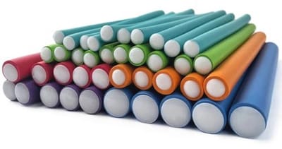 Papillotjes voor Natuurlijke Krullen - 40 Stuks, Geschikt voor Grote en Kleine Krullen, Flexibel en Meerkleurig