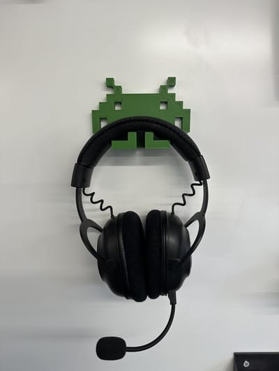 Space Invaders Hoofdtelefoonhouder - muurbevestiging - wandbevestiging - Groen