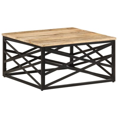vidaXL - Salontafel - 68x68x35 - cm - massief - mangohout