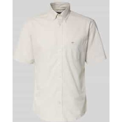 Fynch-Hatton Overhemd Essential Premium Cotton Mini Check Pistache / male