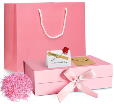 Store_8 - Geschenkdoos met lint - Luxe presentatie - 31,7 x 25,3 x 3 cm - Geschenkvulling - Perfect voor verjaardagen, jubileum, Valentijnsdag
