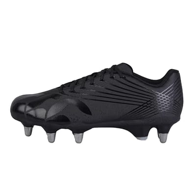 Canterbury Volwassen unisex Stampede Groundbreak Pro Soft Ground Rugbyschoenen (Zwart/Zilver)