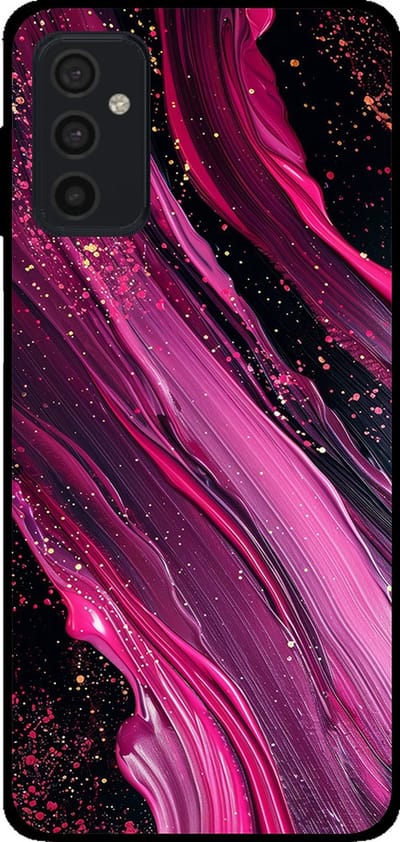 Smartphonica Telefoonhoesje Geschikt voor Samsung Galaxy M52 5G met marmer opdruk - TPU backcover case marble design - Paars Roze geschikt voor Samsung Galaxy M52 5G