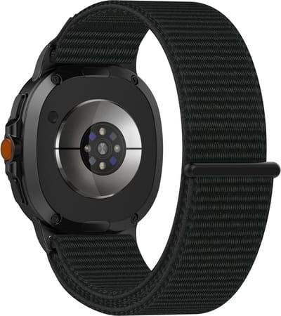YONO Bandje geschikt voor Samsung Galaxy Watch 8 - 40/44mm - Classic - Nylon - Zwart