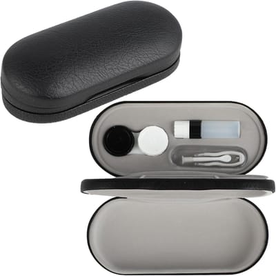 Brilhouder 2 in 1 - Hardcase met Spiegel - Contactlenshouder - Dubbele Brilhouder voor Zonnebrillen en Leesbrillen - SnelShoppen