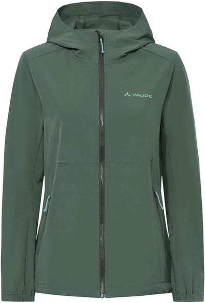 VAUDE Elope Windjack, softshell jas, dames outdoor sportjassen, niet-waterdicht, winddicht, softshell, capuchon, regular pasvorm