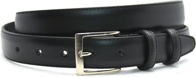 3cm zwarte pantalon riem - nette zwarte riem - 100% volnerf leer - 3 cm breed - broekriem - zwarte pantalon riem - Maat: 115 / Totale lengte riem 130 cm