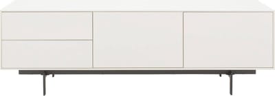 Goossens Tv Meubel Verona, 2 Deuren 2 Laden 45 Cm Diep - Wit