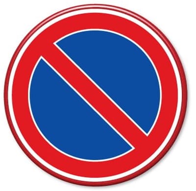 Verkeersbord verboden te parkeren - E01 - Weerbestendig Aluminium - Ø60 cm (+20) - Bevestiging: Met muur-/ wandmontage beugels