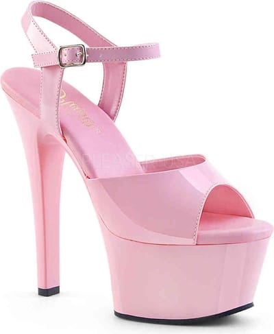 Pleaser - ASPIRE-609 Sandaal met enkelband, Paaldans schoenen - Paaldans schoenen - 36 Shoes - Roze