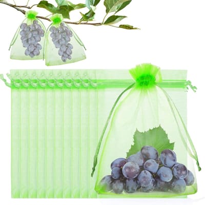 50 Stuks Druiven Beschermzakken - Fruitbescherming, Insectenbescherming, Tuinaccessoires, 15 x 20 cm, Met Trekkoord