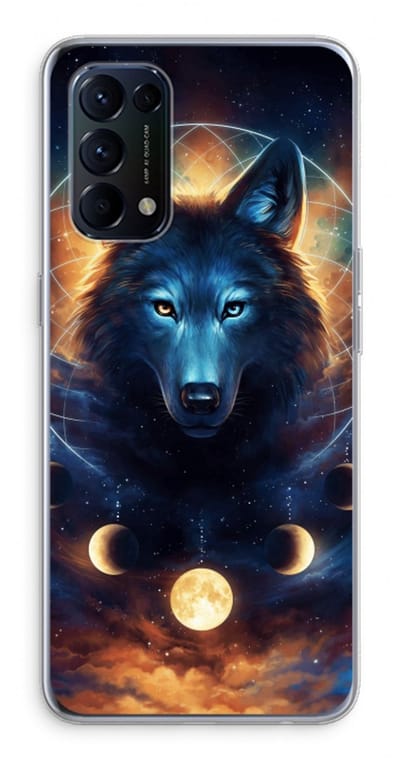 Case Company® - Hoesje geschikt voor Oppo Find X3 Lite hoesje - Wolf Dreamcatcher - Soft Cover Telefoonhoesje - Bescherming aan alle Kanten en Schermrand