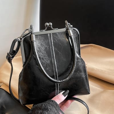 Reisaccessoires Damesmode Crossbodytas met Draaisluiting, Afneembare Schouderband Handtas, Effen Kleur