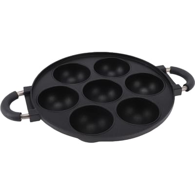 Grande Plaque à Griller Takoyaki Alliage d'Aluminium Antiadhésive Oeufs Crêpes Boulettes de Viande Machine à Cuire avec Double Poignée pour Cuisson au Four