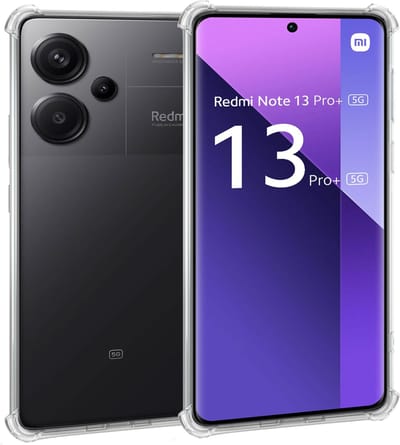 Geschikt voor Xiaomi Redmi Note 13 Pro+ - Hoesje - Shock Proof Case – Cover Transparant