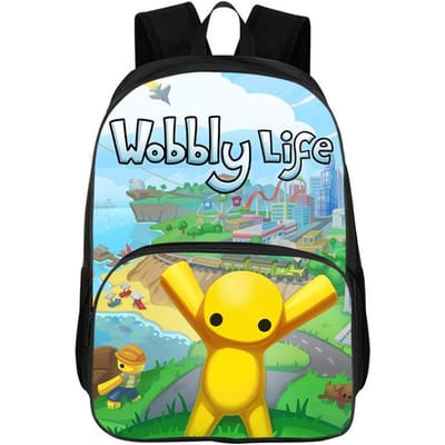 Wobbly Life Gaming Grappige Rugzak Basisschool Middelbare School Studenten Hot Games Boekentas Mannen Vrouwen Dagrugzak Sport