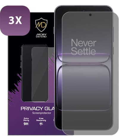3-Pack MobyDefend Screenprotectors - Geschikt voor OnePlus Nord 5 - Matte Privacy Glass Screensavers