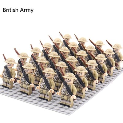 Seconde Guerre mondiale soldat militaire set de briques miniatures armée poupée humanoïde figurine d'action Corps des Marines jouet brique cadeau pièces de soldat