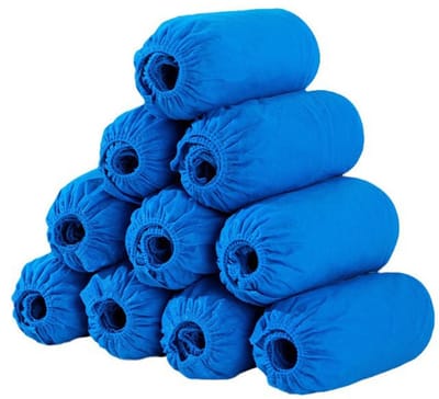100 stuks Wegwerp Schoenhoezen – Antislip – Non-woven – Blauw – Maat tot EU 45 – Large – 50 paar