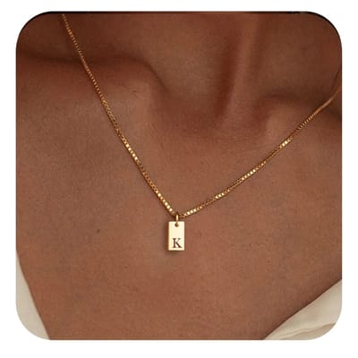 Ketting met initiaal - Stainless Steel - Letter K - Minimalistisch sieraad - Waterproof - Fijne damesketting -