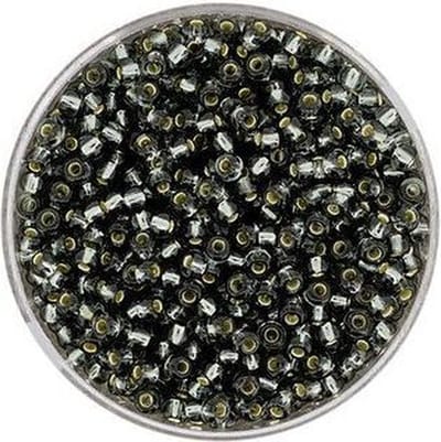 9268-4 Rocailles grijs zilveren kern 2.6mm