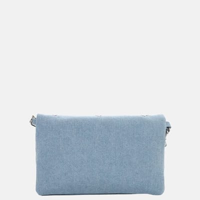 Emily & Noah Juliane crossbody tas overslag denim strass light blue