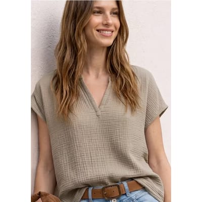 Blouse shirt van mousseline